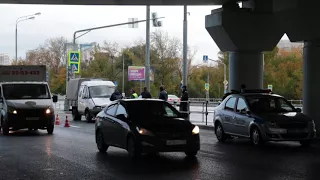 Газель сбила насмерть человека на Аминьевском шоссе 13.10.2017