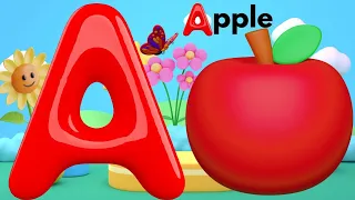 A for apple b for ball alphabet song  A to Z alphabets for phonics songs for kids education method