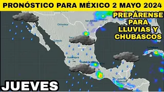 🔴 PREPARATE PARA LLUVIAS Y CHUBASCOS ESTE JUEVES EN ESTOS ESTADOS