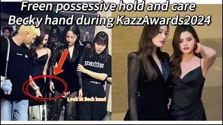 Freen possessive hold and care Becky hand during KazzAwards2024 #gaptheseries #freenbeckyedit