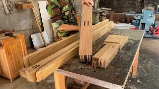 The Process Of Turning Precious Wooden Panels Into A Bed By A Talented Artisan// Woodworking Project