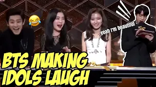 BTS MAKING IDOLS LAUGH / BTS FUNNY MOMENTS