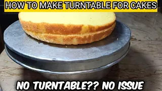 How to make Turntable for cakes at home? No Turntable No issue - Make Your Turntable for icing Cakes