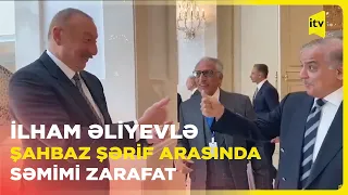 Prezident İlham Əliyevlə Şahbaz Şərif arasında səmimi zarafat