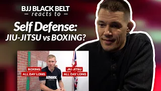 4th Degree BJJ Black Belt reacts to "Self Defense: Jiu Jitsu vs Boxing?"