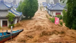 Bad days Continue in China! Streets Become River as flash flood hit Yichang City Hubei Province