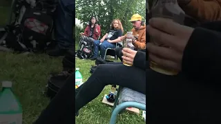 backyard drinking, n jamming with Jesse Stewart, 2018 "Make me a pallet on your floor"