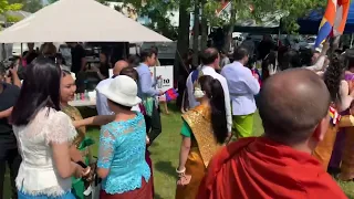 A Big Crowd Of Cambodian At The Temple Anniversary Celebrations Of Wat Khmer Ontario BE 2567 AD 2023