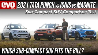 2021 Tata Punch vs Nissan Magnite vs Maruti Suzuki Ignis | Which SUV fits the bill | evo India