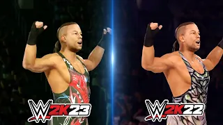 WWE 2K23 vs WWE 2k22 Rob Van Dam entrance Comparison