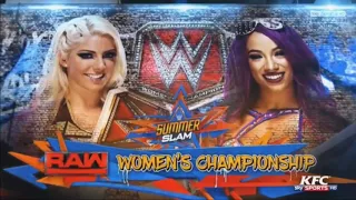 Wwe Summerslam 2017 Alexa Bliss Vs Sasha Banks Raw Womens Championship Match