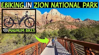 eBiking in Zion National Park, Utah! A great way to see the park and skip the lines!