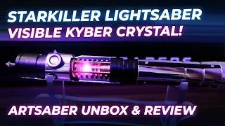 ARTSABERS Neopixel Starkiller Lightsaber w/ Kyber Crystal Unboxing & Review