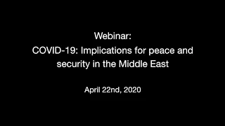 COVID-19: Implications for peace and security in the Middle East