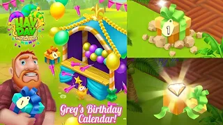 Hay Day Greg's Birthday Calendar 2023 - Gift Boxes