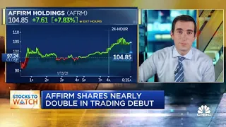 Affirm shares nearly double in trading debut