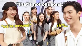 NewJeans & Eunchae's reaction when Chaemin said a different song title on a live show