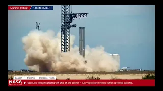 Static Fire Test SpaceX BOOSTER 7 (3 Engines)