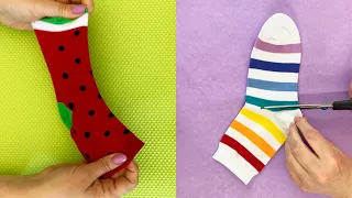 CREATIVE IDEAS FOR OLD SOCKS |  Super 7 ideas with socks/ recycling Socks DIY