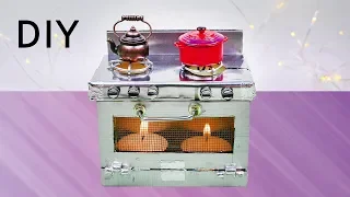 DIY Miniature kitchen candle range stove // actually works!