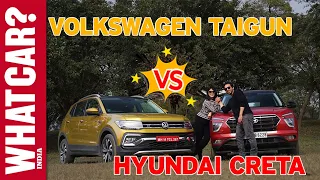 Volkswagen Taigun vs Hyundai Creta- किसमे कितना है दम? 💪 | Comparison Review | WhatCar? India