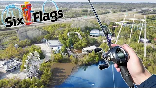 Fishing ABANDONED Six Flags (Urban Bass Fishing)