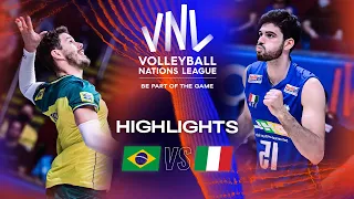 🇧🇷 BRA vs. 🇮🇹 ITA - Highlights Week 3 | Men's VNL 2023