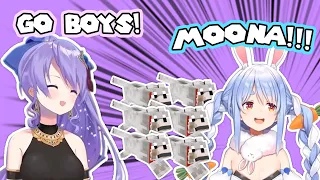 【HoloLive】Moona Dogs Attack Pekora(Pekora + Moona POV) ; Moona Give's Pekora a Present 【English Sub】