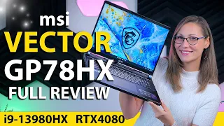 MSI Vector GP78HX Gaming Laptop - Performance, Thermals, Response Times, Battery Life & More