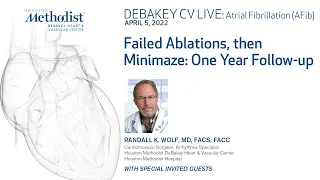 Failed Ablations, then Minimaze: One Year Follow-up (Randall Wolf, MD and guests) April 5, 2022