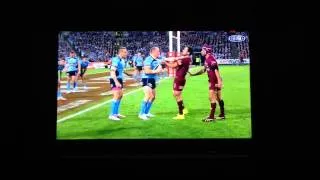 Johnathan Thurston Cheeky Slap State of Origin 2014 Game 2