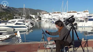 How to Paint a Sea Marina in Watercolor from life