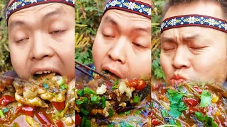 【ASMR MUKBANG】Stir-fried yellow spicy diced fish, spicy fried bullfrog, stir-fried loach