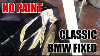 SMASHED BMW FIXED WITHOUT REPAINTING - Paintless Dent Repair