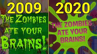 Evolution of The Zombies Ate Your Brains! Game Over in Plants Vs. Zombies 2009-2020