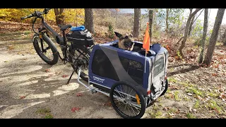 First ride in the DoggyHut Pet Trailer