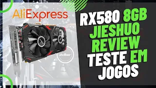RX580 8GB JIESHUO ALIEXPRESS - UNBOXING, REVIEW E TESTE EM JOGOS