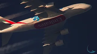 Emirates contrail spotting (Expo 2020 - Mobility Livery)