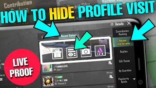 how to hide recent visitor in bgmi&pubg | How to disable profile visitor option in bgmi & pubgmobile