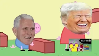 Peppa Pig Donald Trump | Build The Wall On Play Time