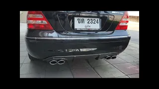 Mercedes Benz c55 amg with Custom headers and X-pipe Sound