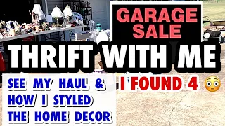 YARD SALE THRIFT WITH ME * see my HAUL & how I styled the home decor *