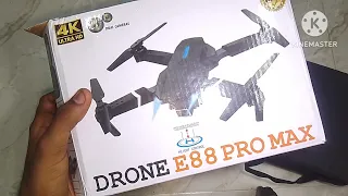 E88 PRO MAX DRONE || unboxing+review 😊 or secrate website 🤫
