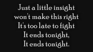 it ends tonight lyrics