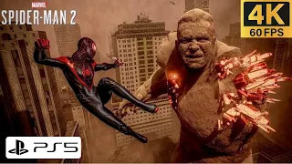 Spider-Man 2 - SANDMAN Boss Fight 4k 60FPS Ultra HD PS5 GAMPLAY