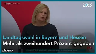 Pressekonferenz der SPD zu den Landtagswahlen in Bayern und Hessen am 09.10.23