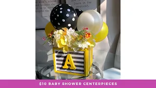🐝 👶🏽 💕 DIY Dollar Tree Baby Shower Decor | Baby Shower Table Centerpieces