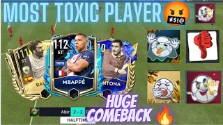 I faced the Most TOXIC Player of FIFA Mobile 🤬 Biggest Comeback Ever 🔥🔥