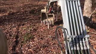 Easiest way to pull Sapling Trees with an Mini Excavator