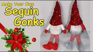 MAKE YOUR OWN Sequin Felt Gonk | Easy Crafts | Christmas Crafts | Gonk Beanie Toy